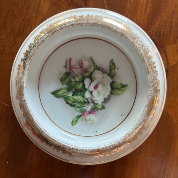 VTG Porcelain Ceramic Floral Coasters Set of 4 - Picture 5 of 6